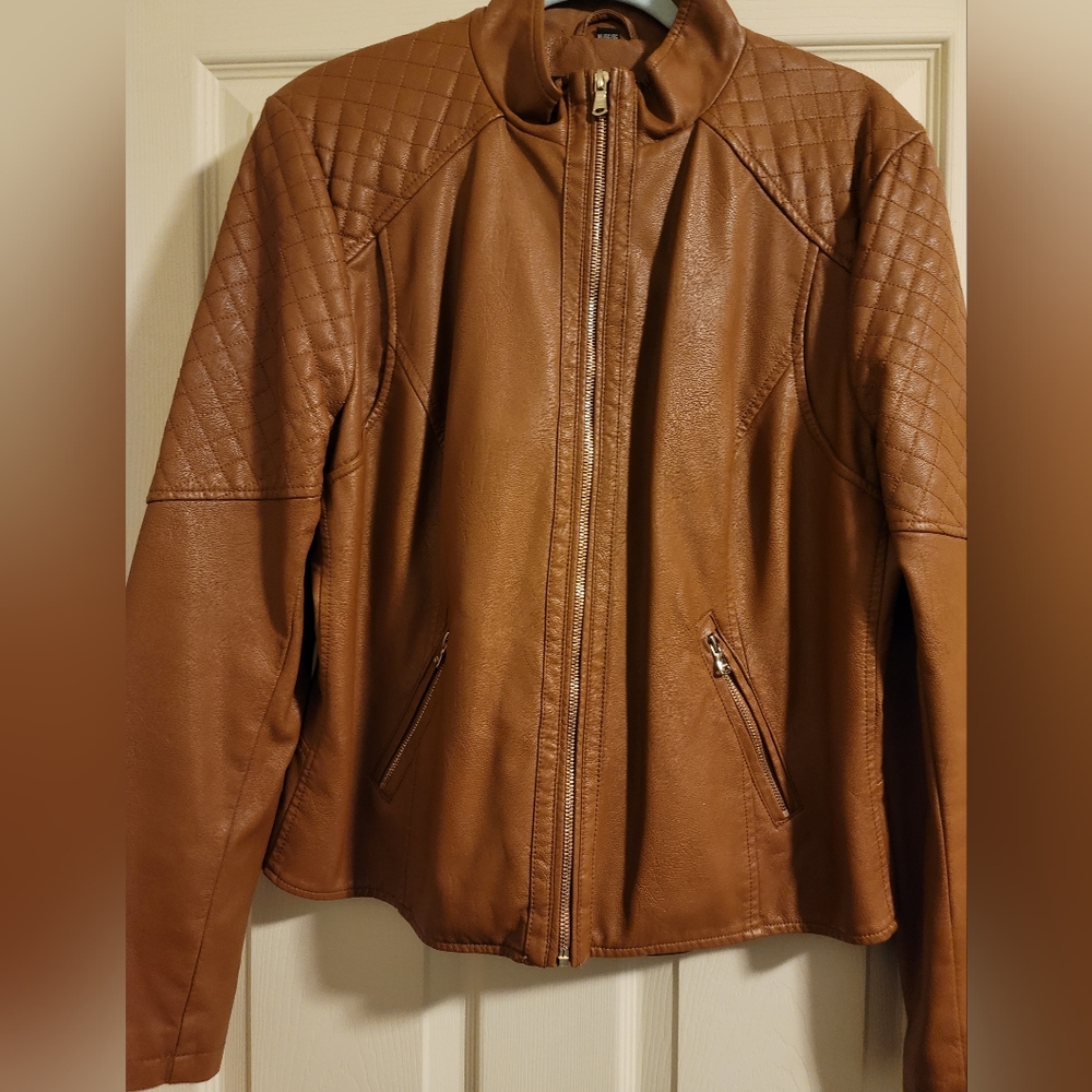 Guess Faux Leather Women's XL Moto Jacket
